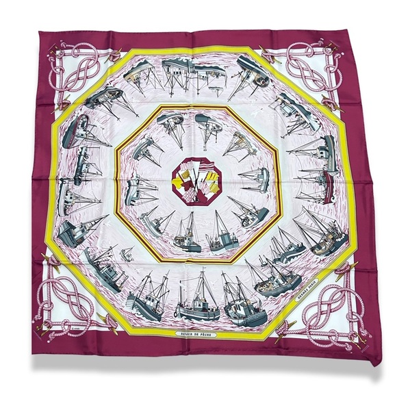 Hermes Accessories - Hermès Retour de Peche silk scarf